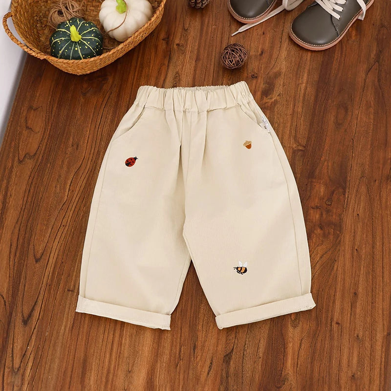 Baby Children’s Casual Pants – Embroidered Cartoon Design for (1-5Y)