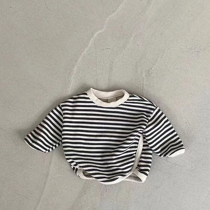 Sweat à capuche et sweat-shirt rayé d'automne pour bébé garçon et fille – Hauts pour tout-petits