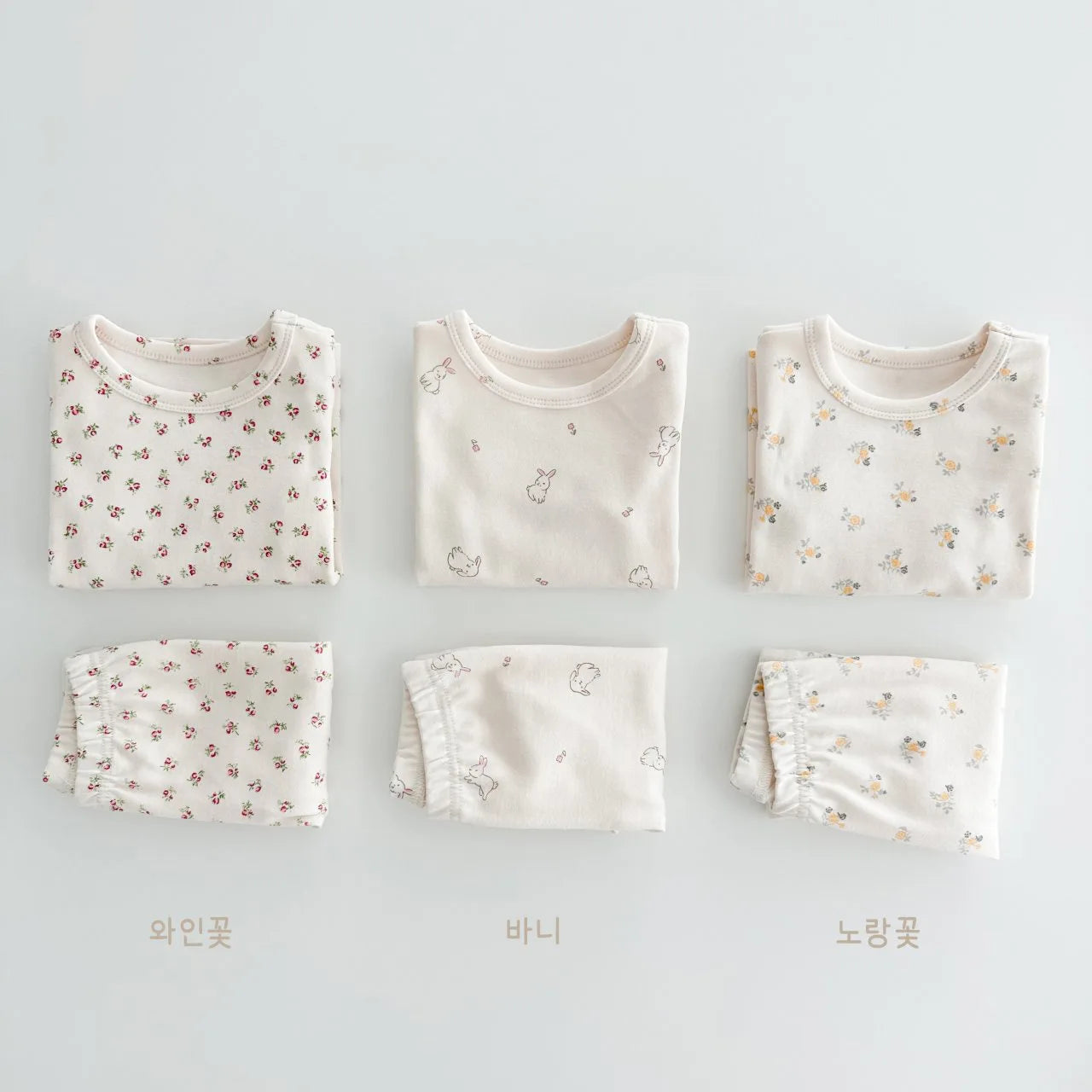 Pyjama en coton à imprimé floral pour enfant – Style coréen (bébé et tout-petit)