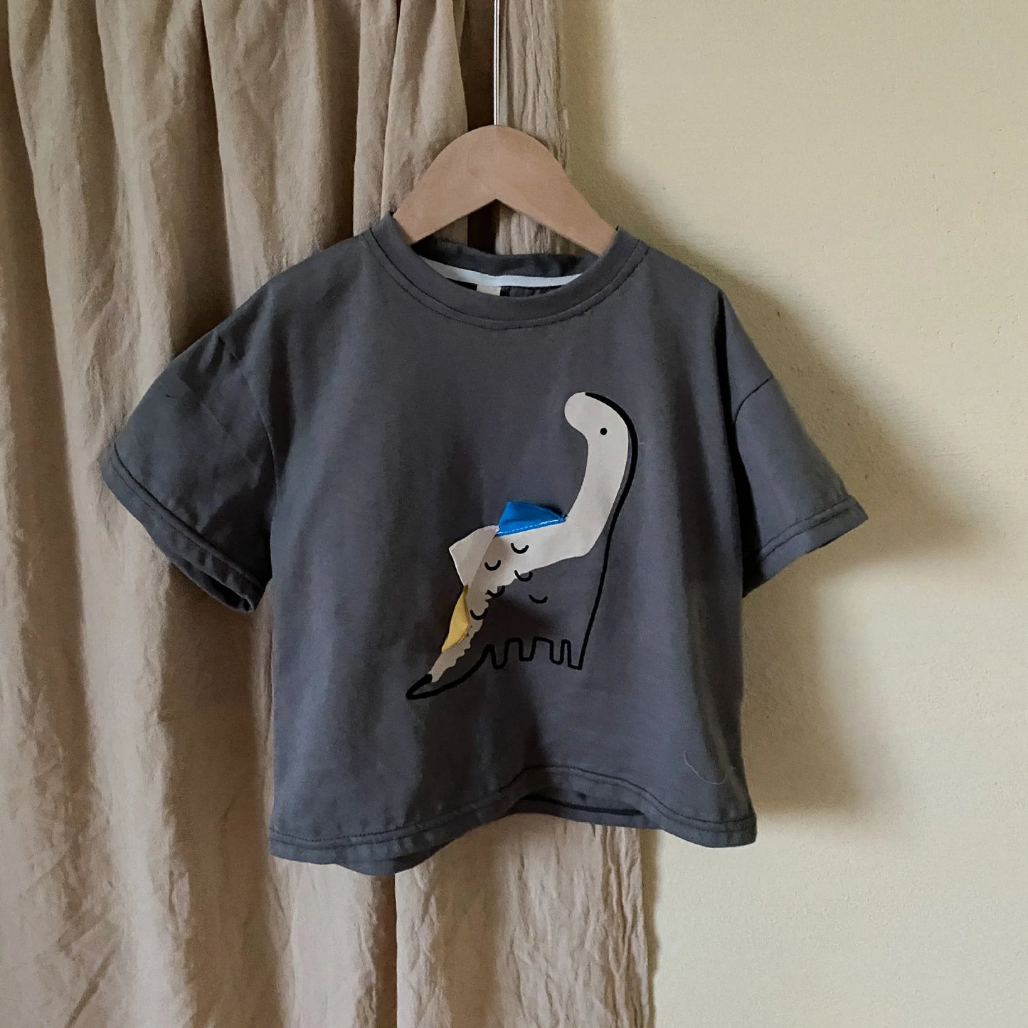 Vêtements pour enfants de 2 à 7 ans, t-shirts dinosaures pour garçons, t-shirts d'été en coton à manches mi-longues pour filles