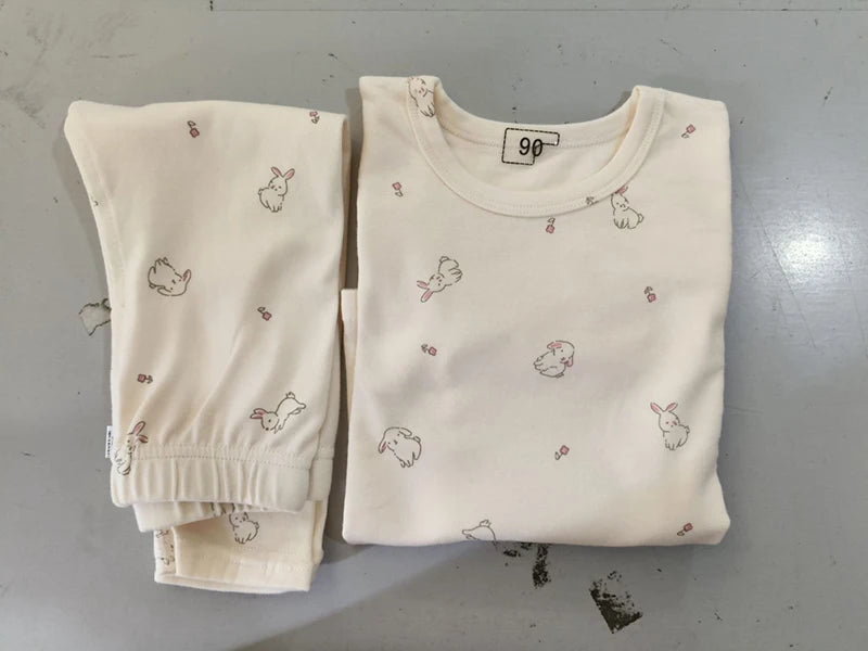 Pyjama-Set aus Baumwolle mit Blumenmuster für Kinder – Koreanischer Stil (Baby &amp; Kleinkind)