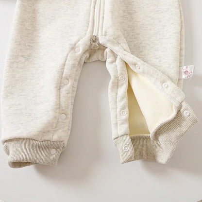 Barboteuses d'automne pour bébés, combinaisons pour garçons avec doublure épaisse et doublure en fourrure, vêtements pour tout-petits, tenues pour garçons