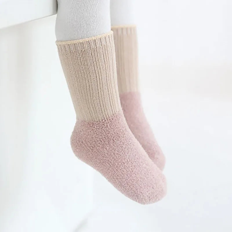 Winter-Babysocken – Weiche, rutschfeste, verdickte, warme Socken für Neugeborene