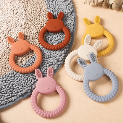 Baby Silicone Rabbit Teether – Safe & Soothing Teething Toy