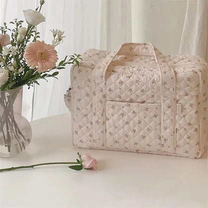 Embroidered Mom Bag Storage Bag Large Capacity Mommy Travel Bag Fashion Multi-functional Handbag Lightweight Diagonal