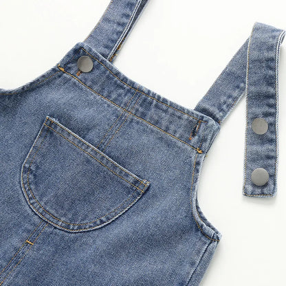 New Arrival Children Clothes Baby Girls Boys Overalls Solid Brief Style Toddler Denim Overol Jumpsuits