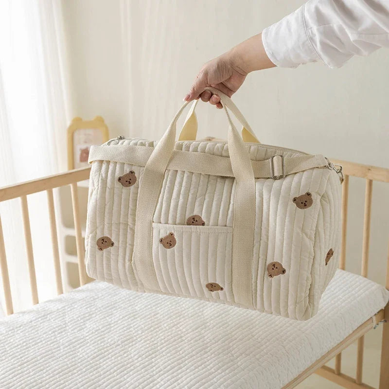 Sac de rangement brodé pour maman, grande capacité, sac de voyage tendance multifonctionnel, sac à main léger en diagonale