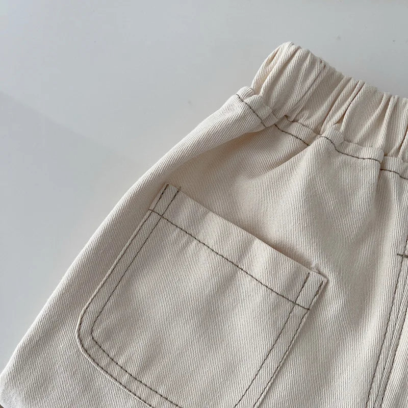 Pantalons pour bébés, jeans solides pour enfants, pantalons décontractés en denim pour garçons, pantalons doux pour filles, pantalons à la mode