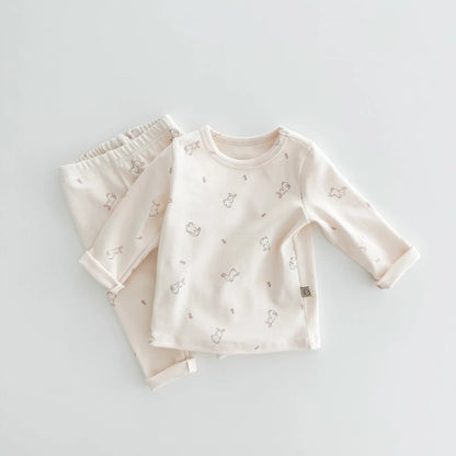 Pyjama-Set aus Baumwolle mit Blumenmuster für Kinder – Koreanischer Stil (Baby &amp; Kleinkind)