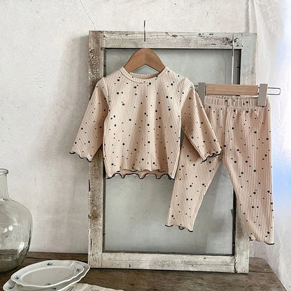 Pyjama bébé – Grenouillère à pois pour petites filles (1-3 ans)