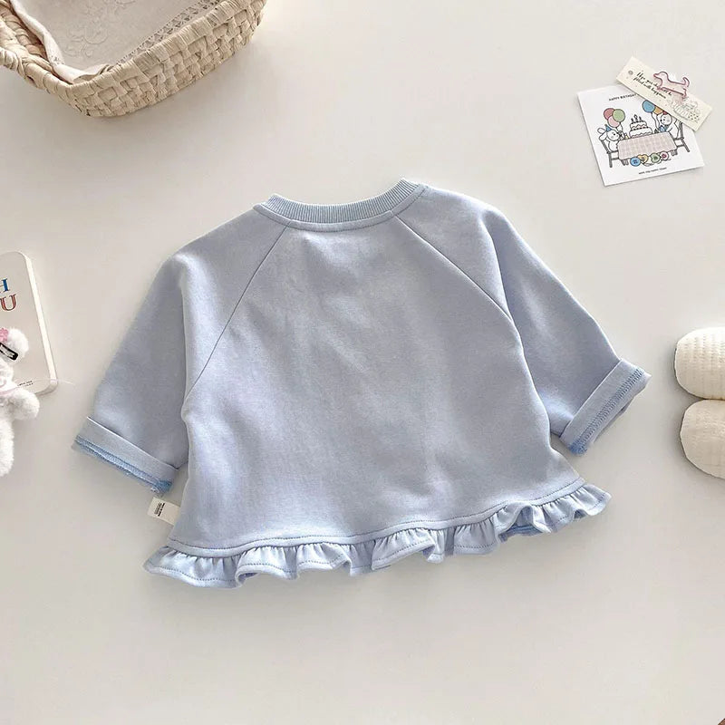 Sweat à capuche printemps pour enfants – Pull lapin fleuri mignon (0-5 ans)