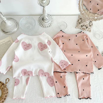 Pyjama bébé – Grenouillère à pois pour petites filles (1-3 ans)