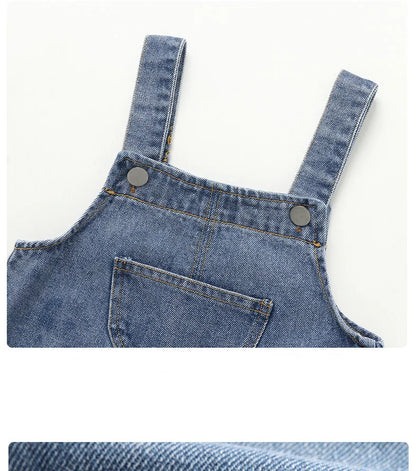 New Arrival Children Clothes Baby Girls Boys Overalls Solid Brief Style Toddler Denim Overol Jumpsuits