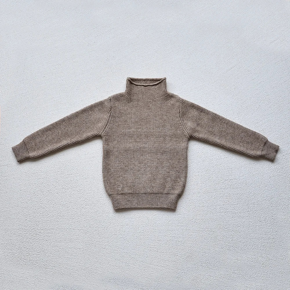 Herbst Neue Kinder Pullover Rollkragen Jungen Pullover Jungen Strickwaren Mädchen Basis