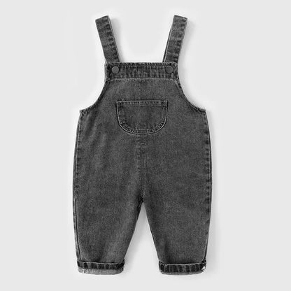 New Arrival Children Clothes Baby Girls Boys Overalls Solid Brief Style Toddler Denim Overol Jumpsuits