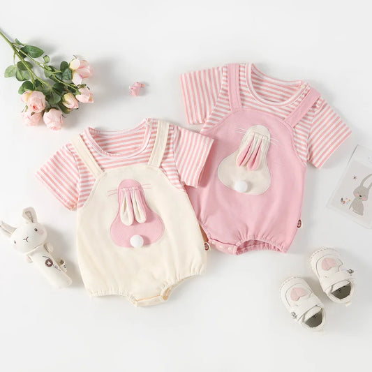 Summer Baby Animal Bodysuit – Cute O-Neck One-Piece for 0-2Y