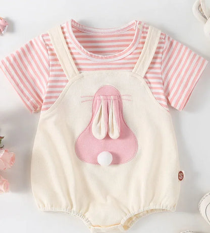 Sommer-Bodysuit für Babys mit Tiermotiv – Süßer Einteiler mit Rundhalsausschnitt für 0–2 Jahre