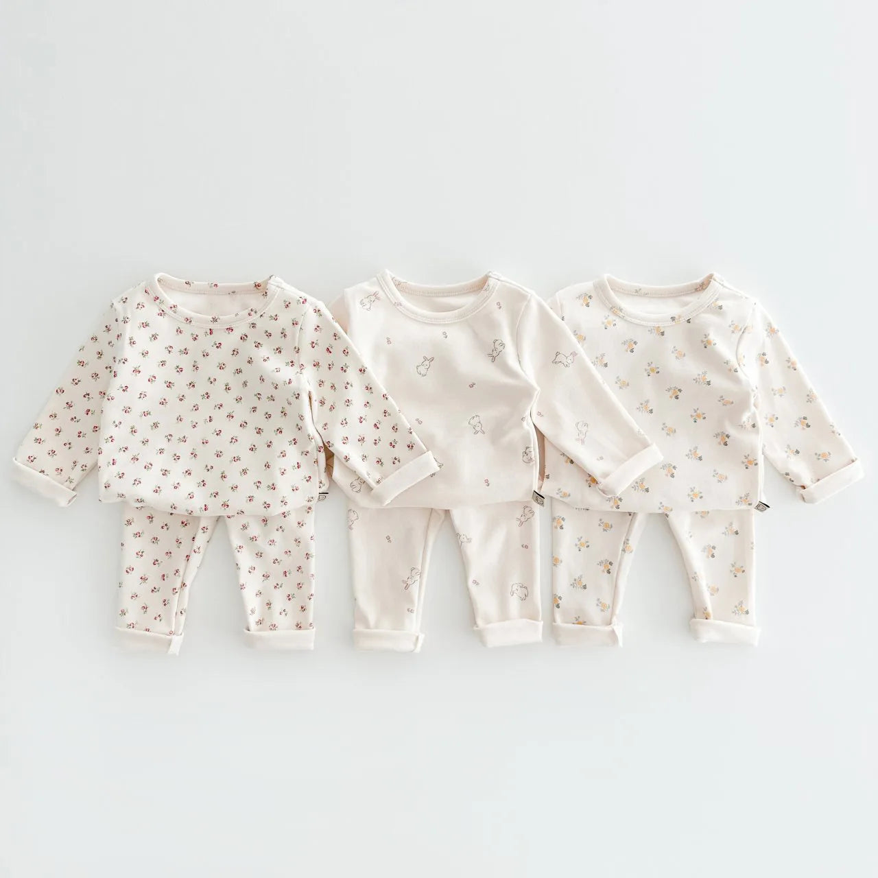 Pyjama-Set aus Baumwolle mit Blumenmuster für Kinder – Koreanischer Stil (Baby &amp; Kleinkind)