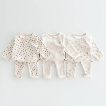 Pyjama en coton à imprimé floral pour enfant – Style coréen (bébé et tout-petit)