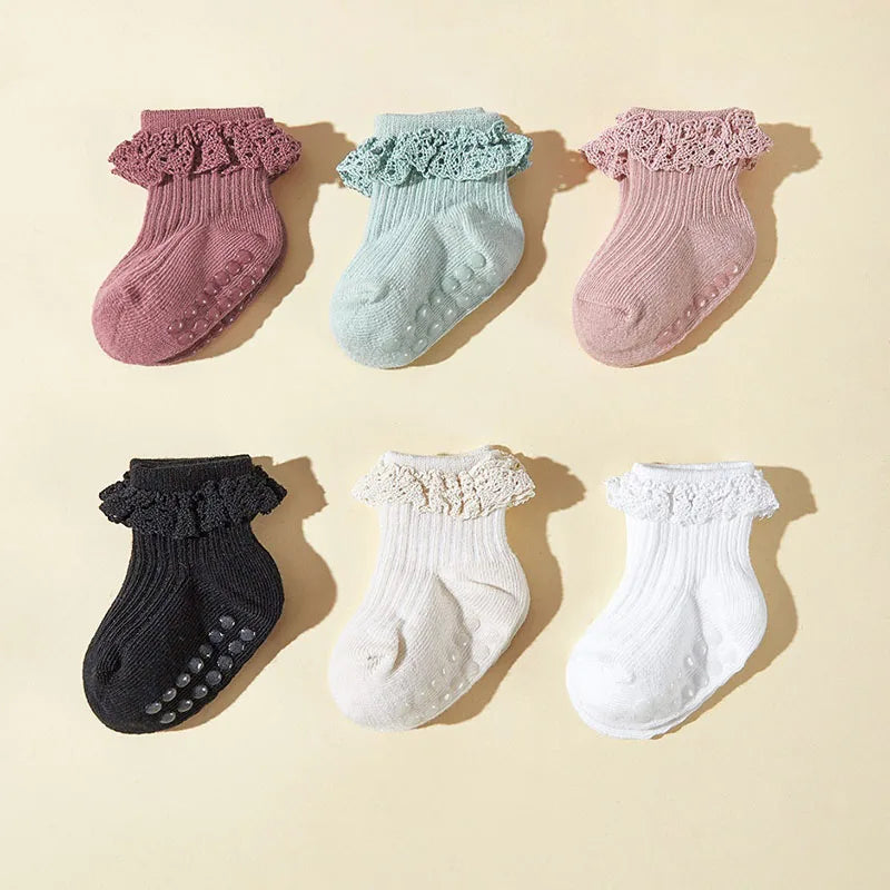 6 Pairs a Lot – MILANCEL New Autumn Baby Floor Socks for Toddlers (6 Colors)