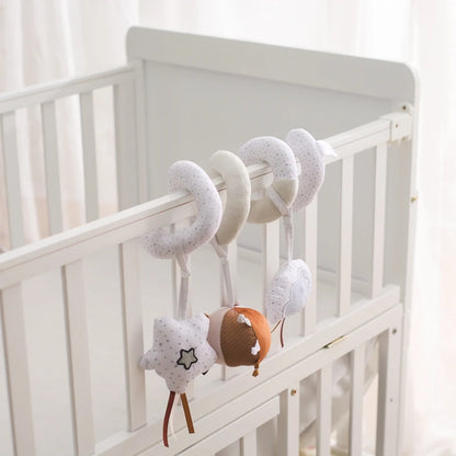 Baby Hand Rattle Spiral Toy – Soft Hanging Toy for Car Seat, Stroller, and Crib