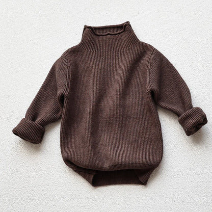 Herbst Neue Kinder Pullover Rollkragen Jungen Pullover Jungen Strickwaren Mädchen Basis