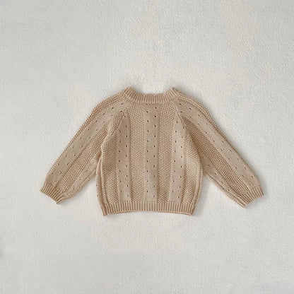 Ensemble de vêtements pour bébé fille avec broderie florale, pull en tricot beige et body