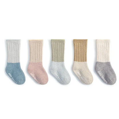 Winter-Babysocken – Weiche, rutschfeste, verdickte, warme Socken für Neugeborene