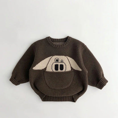 Kids Baby Clothes Sweaters Pullover Cartoon Boys Girls Knitwear Korean Style Children Infant Pullover Outwear