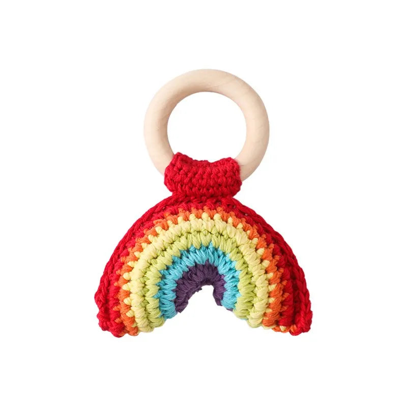 Hochet et anneau de dentition au citron - Cadeau réconfortant et nouveau-né en forme de fruit au crochet