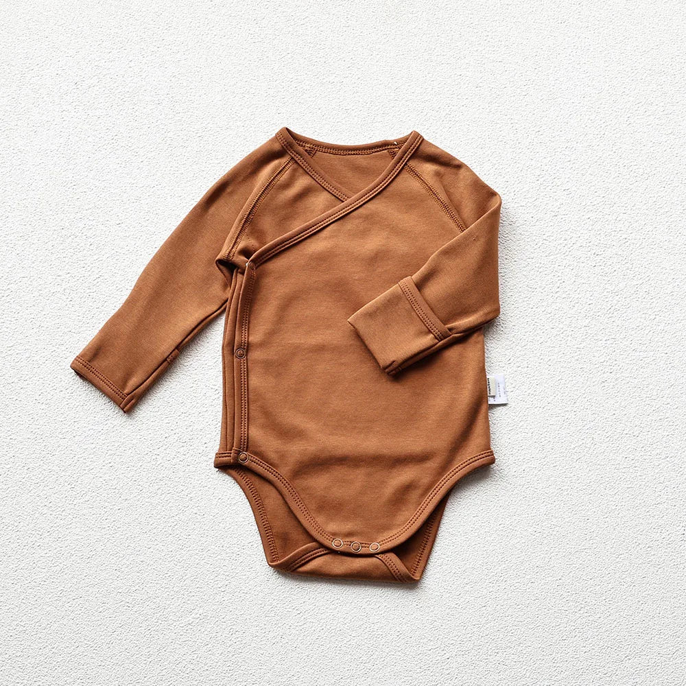 Body bébé – Body nouveau-né en coton à manches longues avec pantalon en option (1-2 ans)