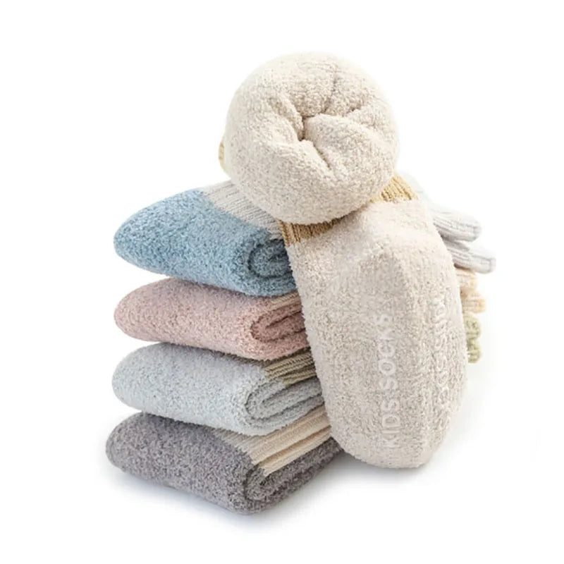 Winter-Babysocken – Weiche, rutschfeste, verdickte, warme Socken für Neugeborene