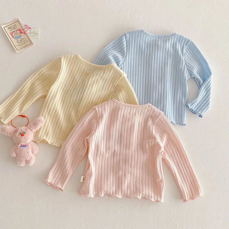 Nouveau cardigan printemps pour enfants – Veste pull à boutons colorés pour filles de 0 à 5 ans