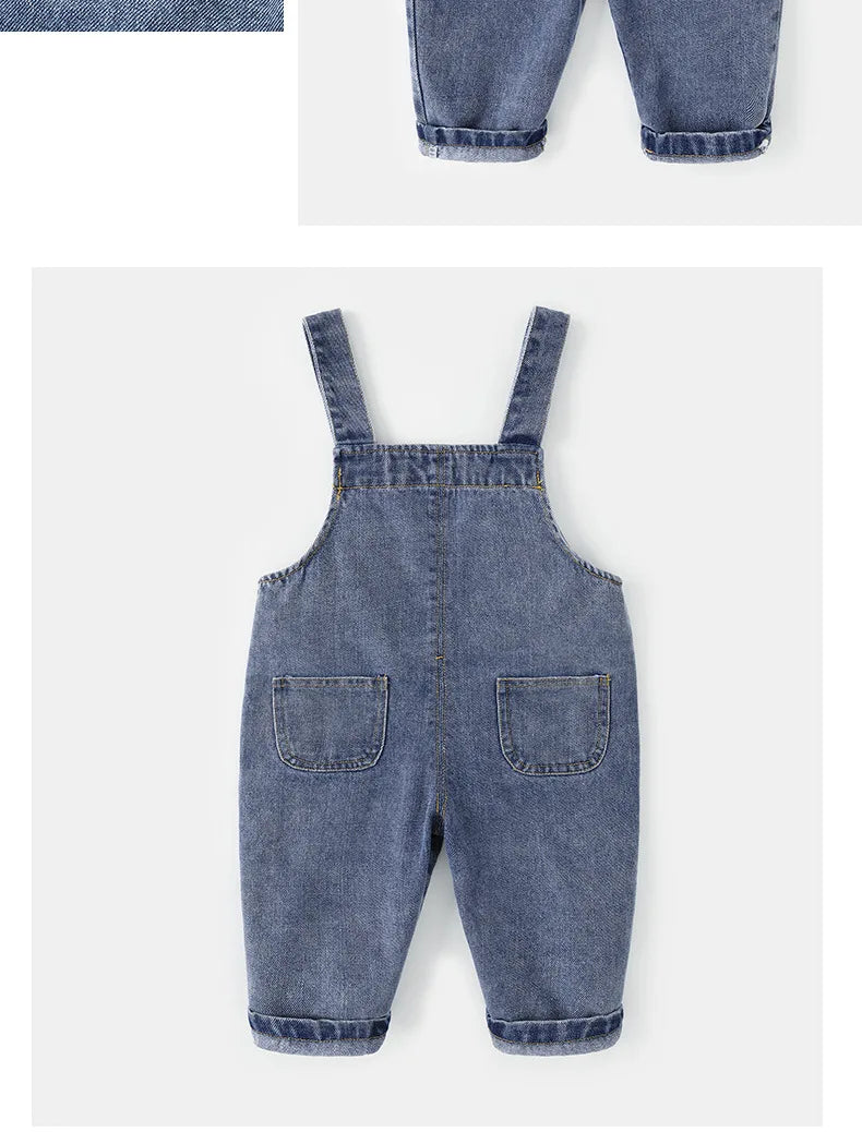 New Arrival Children Clothes Baby Girls Boys Overalls Solid Brief Style Toddler Denim Overol Jumpsuits