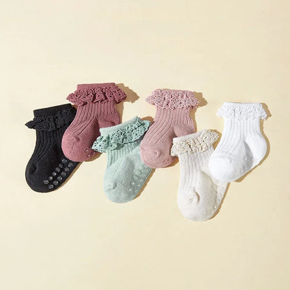 6 Pairs a Lot – MILANCEL New Autumn Baby Floor Socks for Toddlers (6 Colors)