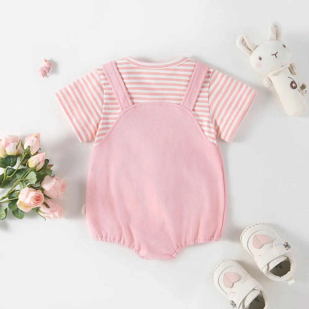 Summer Baby Animal Bodysuit – Cute O-Neck One-Piece for 0-2Y